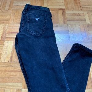 Guess Los Angeles black washed skinny jeans